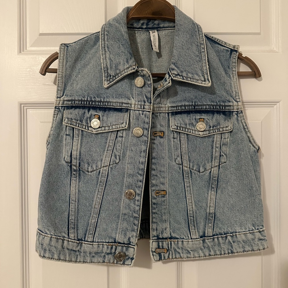 Zara Denim Sleeveless Vest